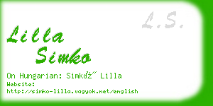 lilla simko business card